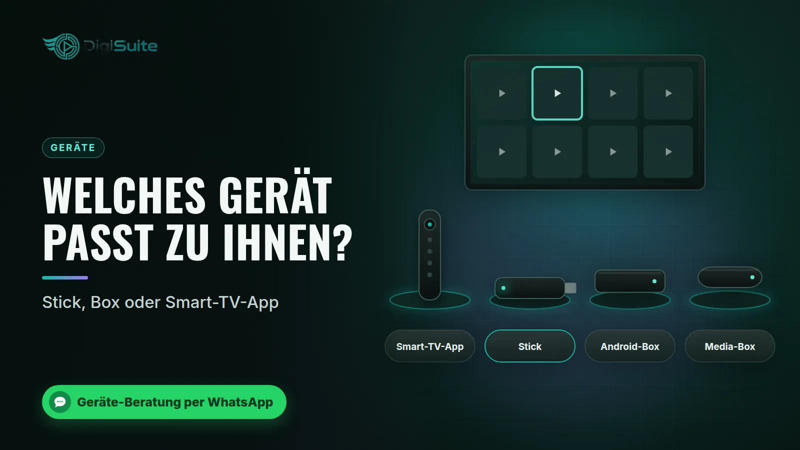 Welches Gerät passt zu Ihnen?: Stick, Box oder Smart-TV-App