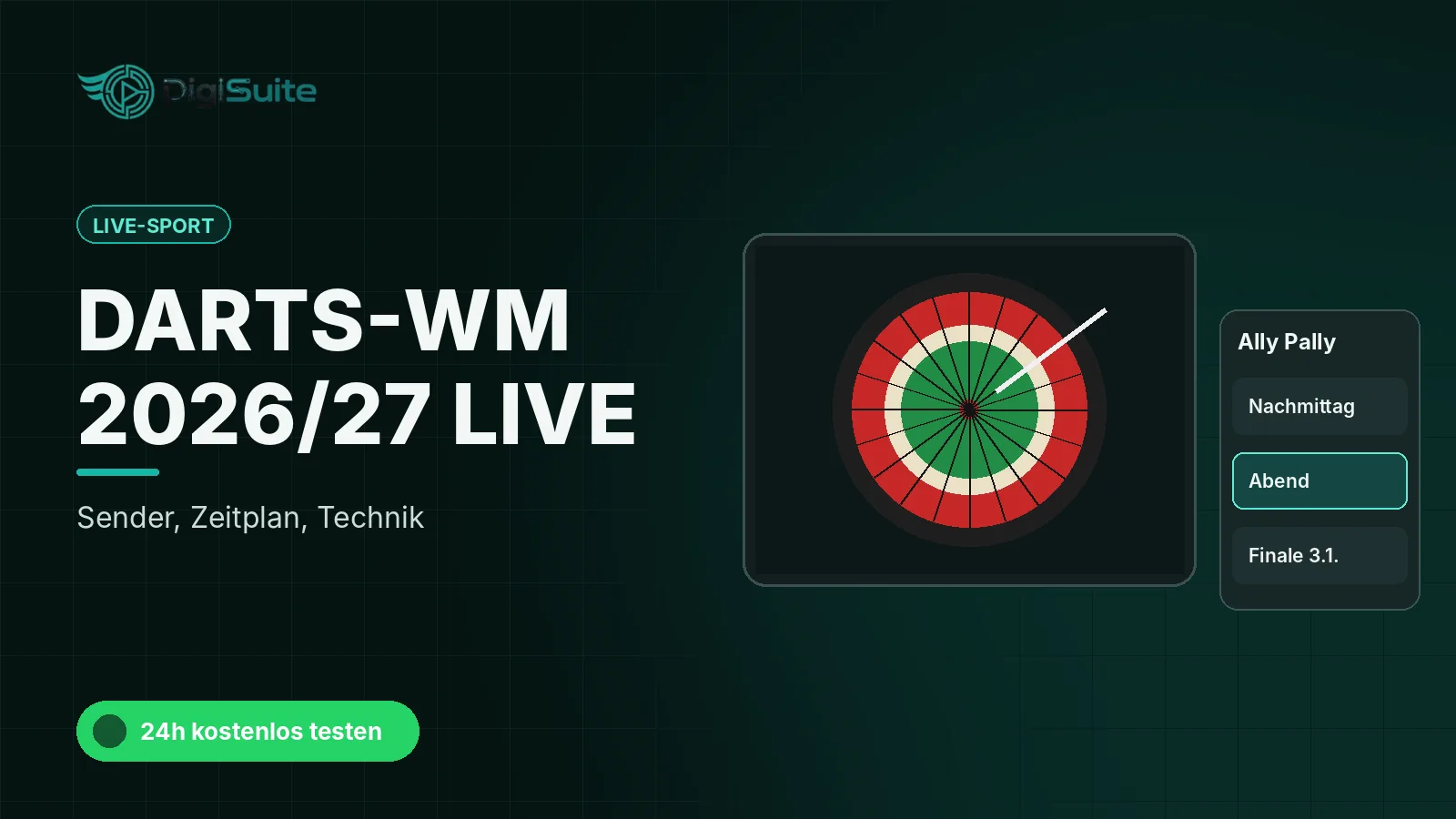 Darts-WM 2026/27 live sehen: Sender, Zeitplan und Technik