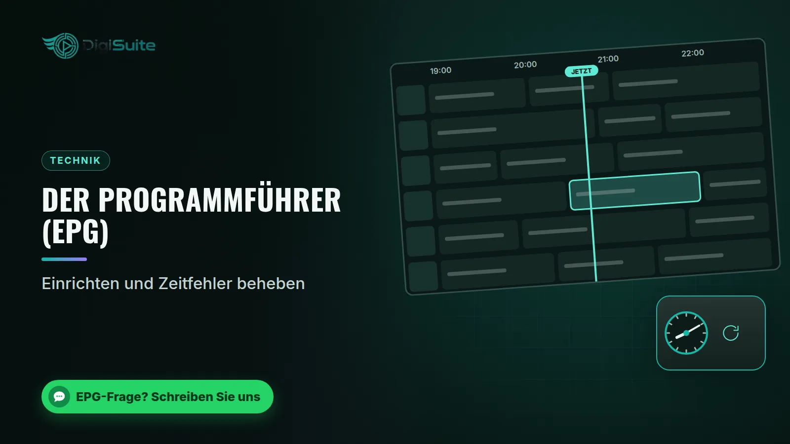 Der Programmführer (EPG): Einrichten und Zeitfehler beheben