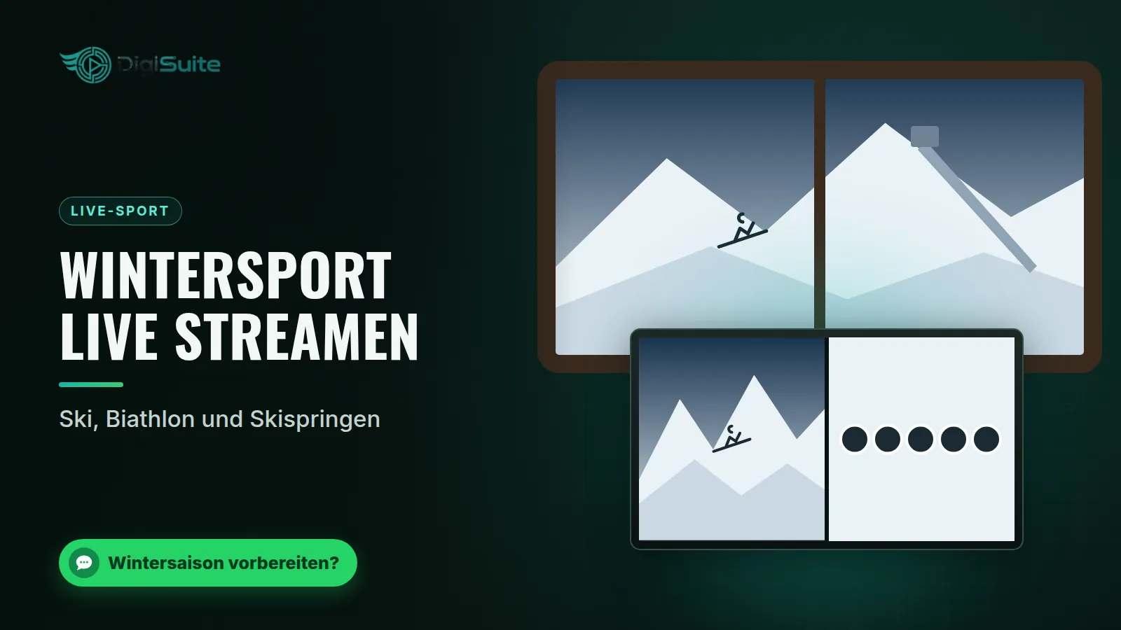 Wintersport live streamen: Ski, Biathlon und Skispringen